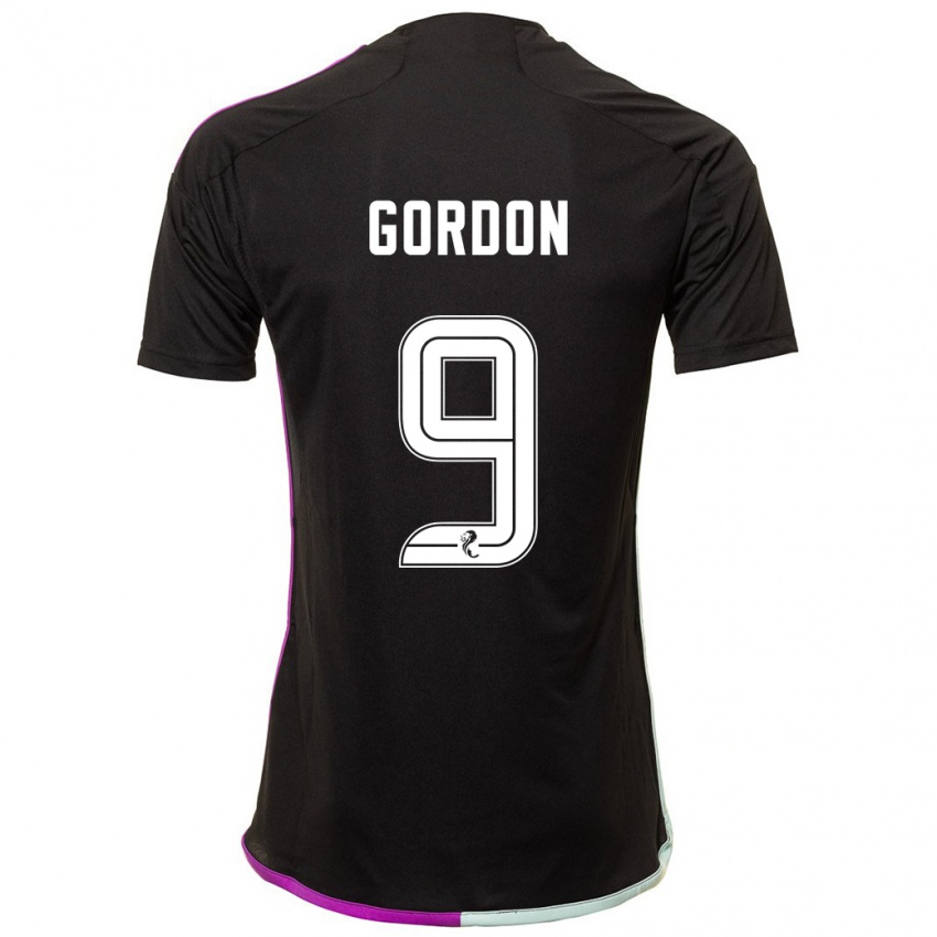 Hombre Camiseta Lauren Gordon #9 Negro 2ª Equipación 2023/24 La Camisa Chile