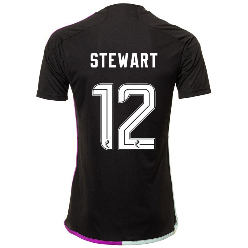 Hombre Camiseta Hannah Stewart #12 Negro 2ª Equipación 2023/24 La Camisa Chile