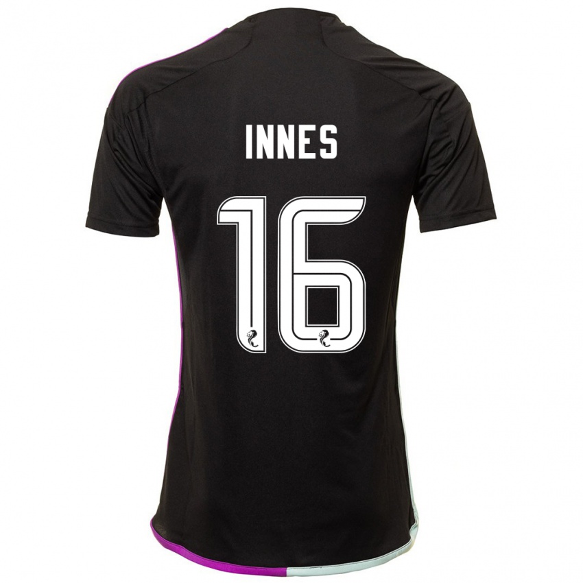 Hombre Camiseta Hannah Innes #16 Negro 2ª Equipación 2023/24 La Camisa Chile