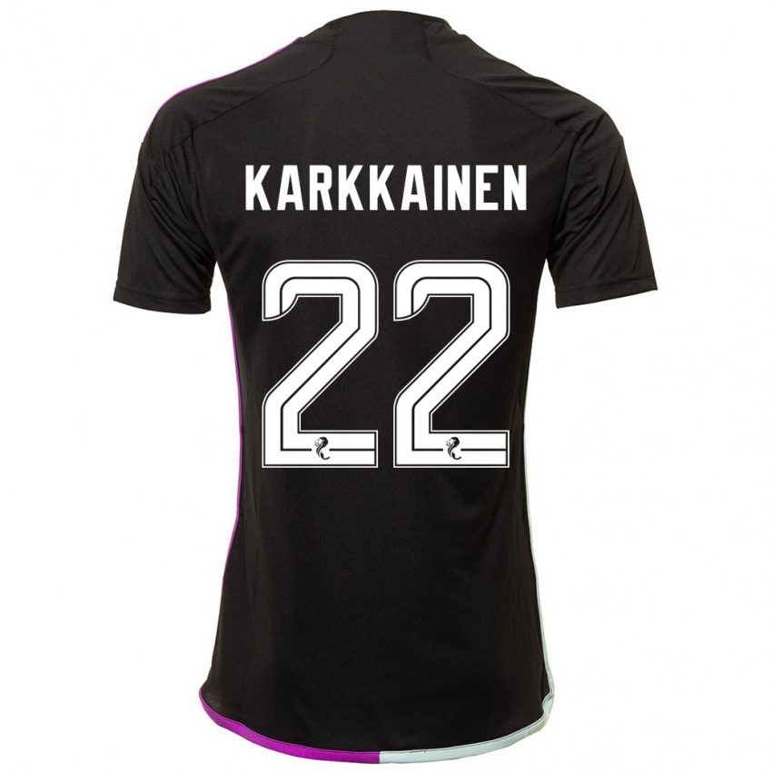 Hombre Camiseta Elena Kärkkäinen #22 Negro 2ª Equipación 2023/24 La Camisa Chile