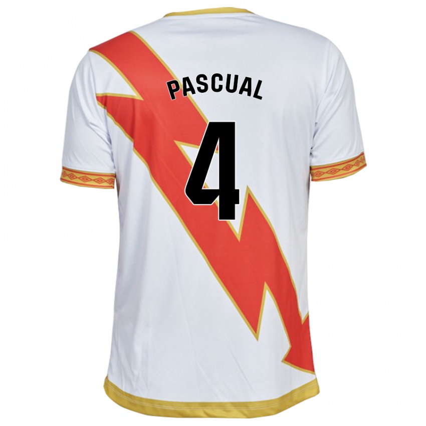 Mujer Camiseta Martin Pascual #4 Blanco 1ª Equipación 2023/24 La Camisa Chile