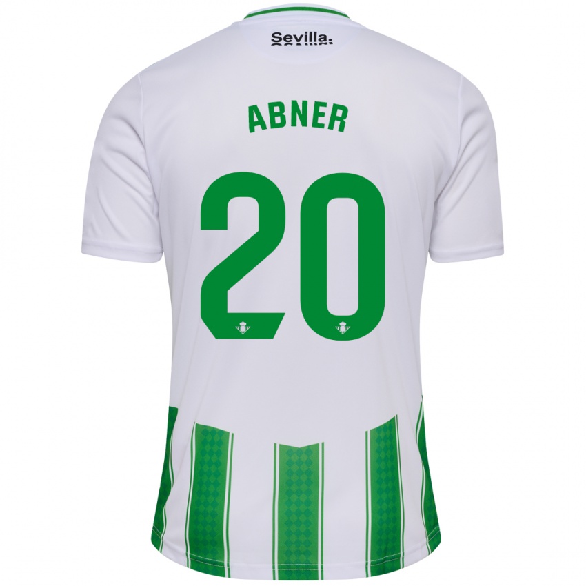 Mujer Camiseta Abner #20 Blanco 1ª Equipación 2023/24 La Camisa Chile