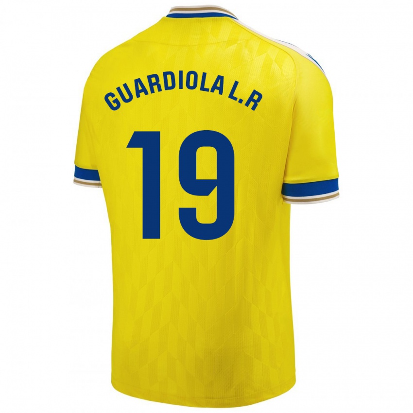 Mujer Camiseta Sergi Guardiola #19 Amarillo 1ª Equipación 2023/24 La Camisa Chile