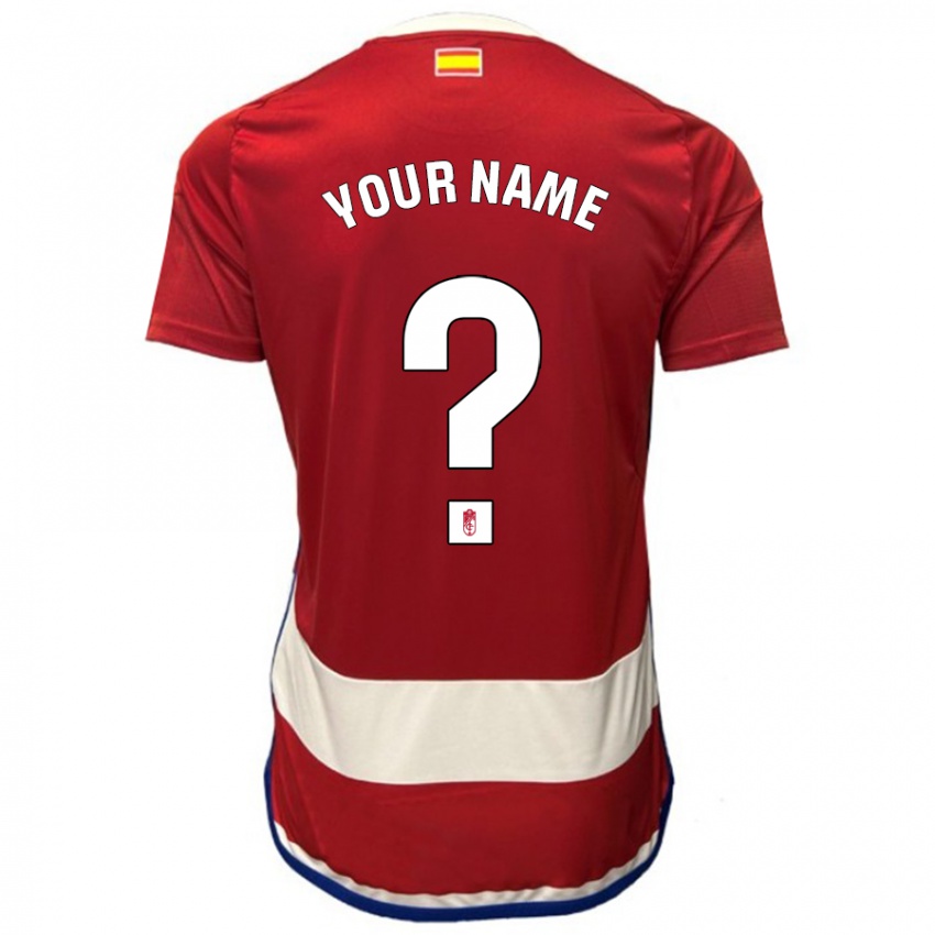 Mujer Camiseta Su Nombre #0 Rojo 1ª Equipación 2023/24 La Camisa Chile