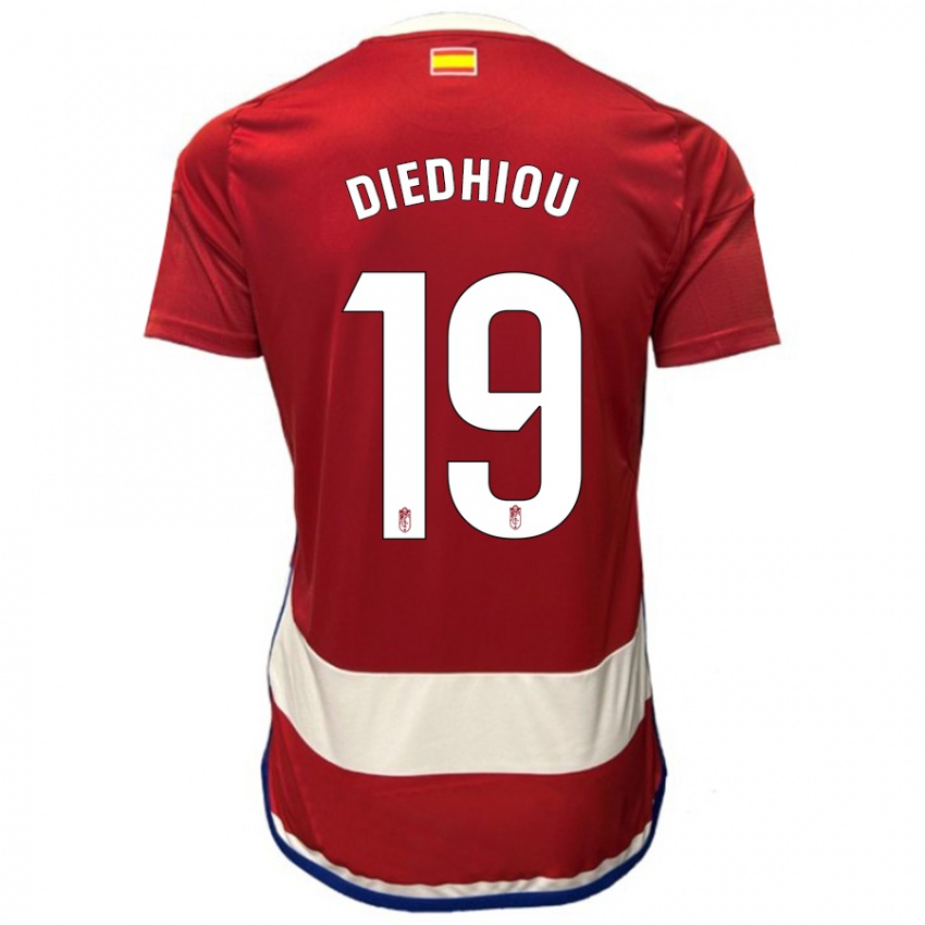 Mujer Camiseta Famara Diédhiou #19 Rojo 1ª Equipación 2023/24 La Camisa Chile