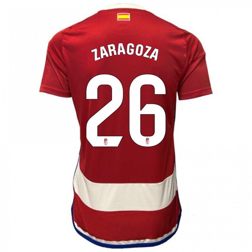 Mujer Camiseta Bryan Zaragoza #26 Rojo 1ª Equipación 2023/24 La Camisa Chile