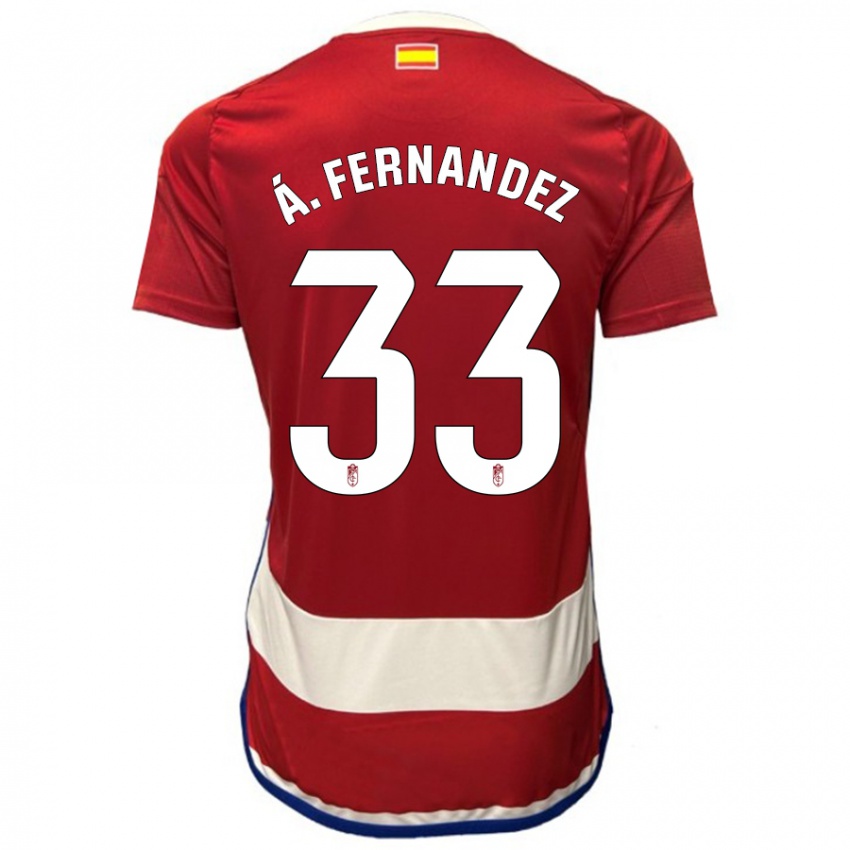 Mujer Camiseta Álvaro Fernández #33 Rojo 1ª Equipación 2023/24 La Camisa Chile