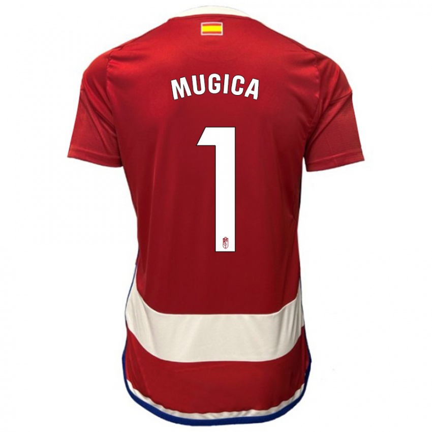 Mujer Camiseta Juan Múgica #1 Rojo 1ª Equipación 2023/24 La Camisa Chile