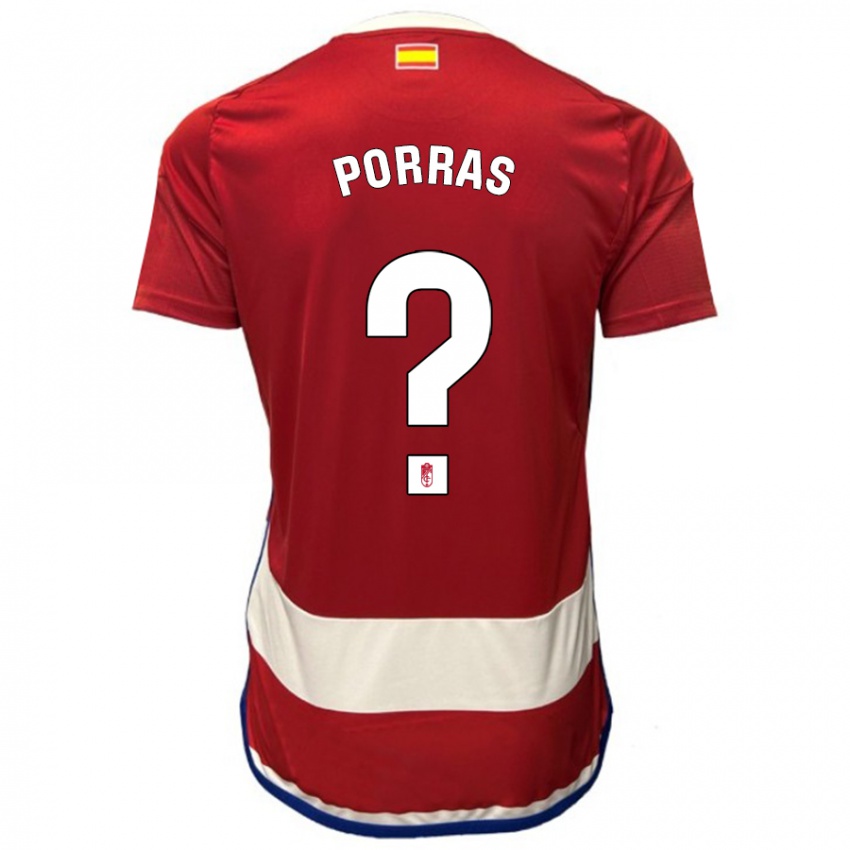 Mujer Camiseta Cristian Porras #0 Rojo 1ª Equipación 2023/24 La Camisa Chile