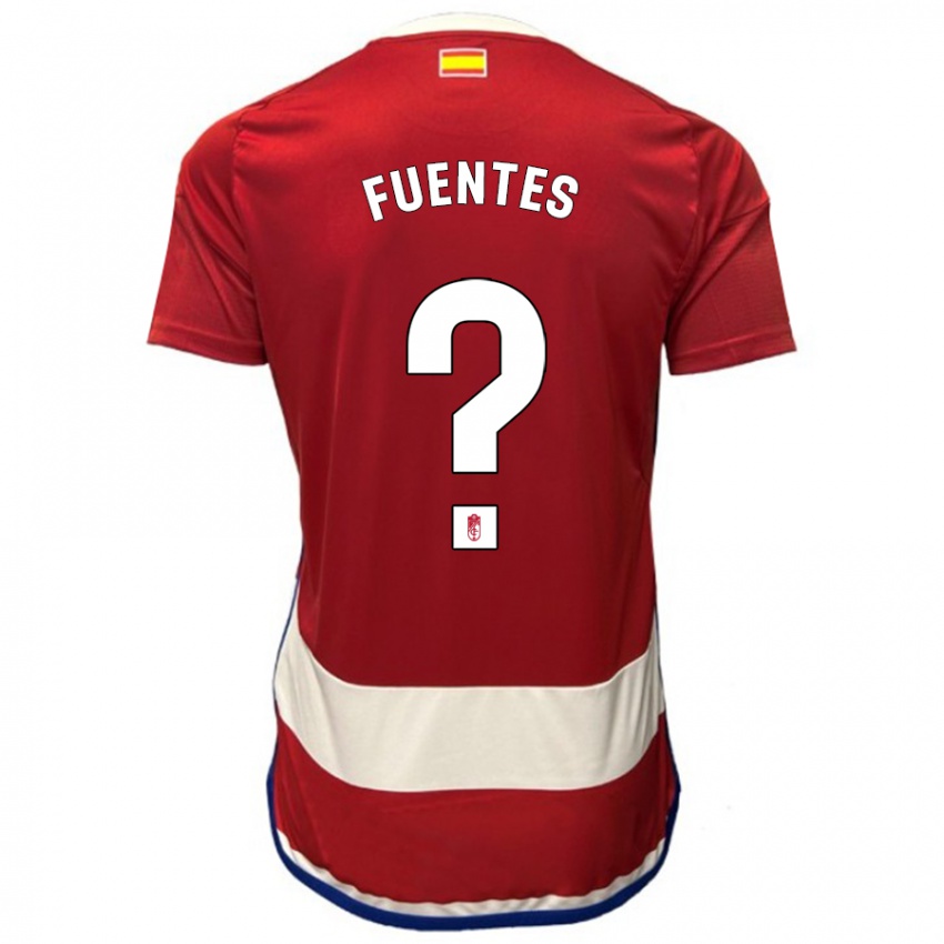 Mujer Camiseta Alejandro Fuentes #0 Rojo 1ª Equipación 2023/24 La Camisa Chile