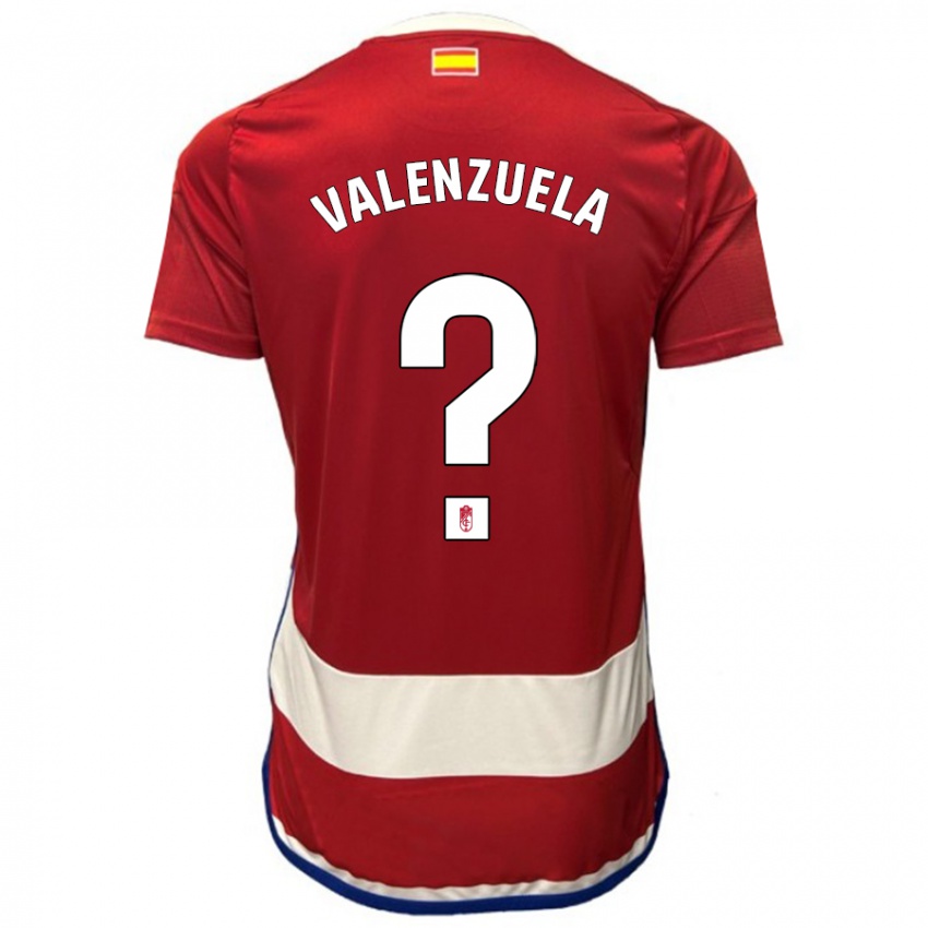 Mujer Camiseta Adrián Valenzuela #0 Rojo 1ª Equipación 2023/24 La Camisa Chile