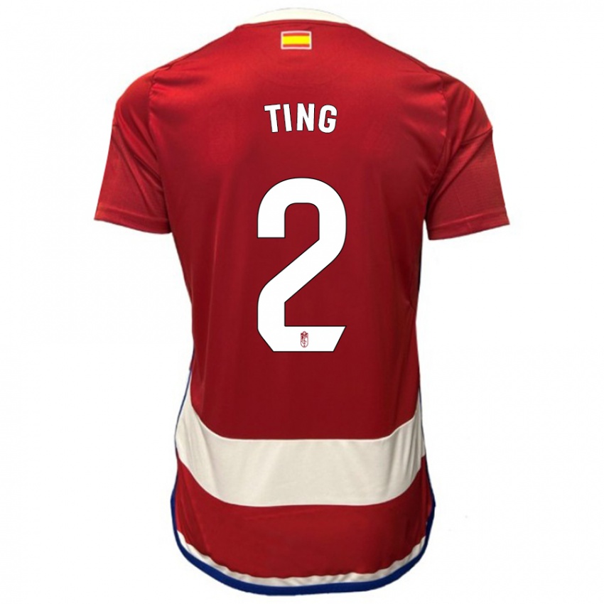 Mujer Camiseta Xie Ting #2 Rojo 1ª Equipación 2023/24 La Camisa Chile