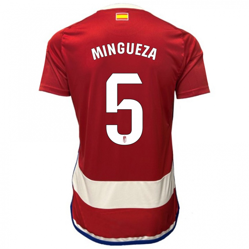 Mujer Camiseta Ariadna Mingueza #5 Rojo 1ª Equipación 2023/24 La Camisa Chile