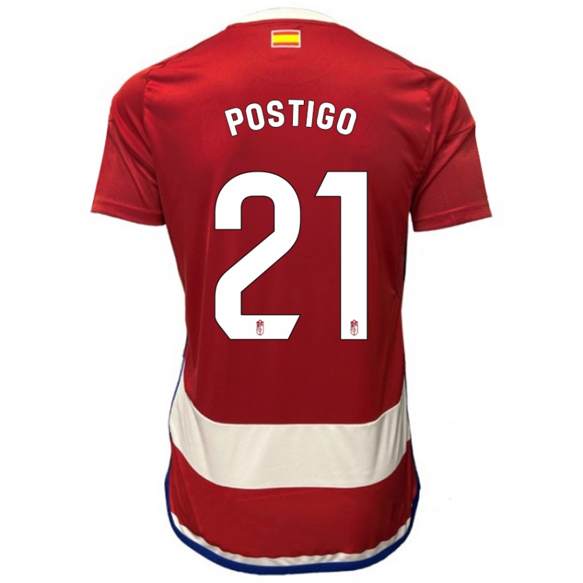 Mujer Camiseta Postigo #21 Rojo 1ª Equipación 2023/24 La Camisa Chile