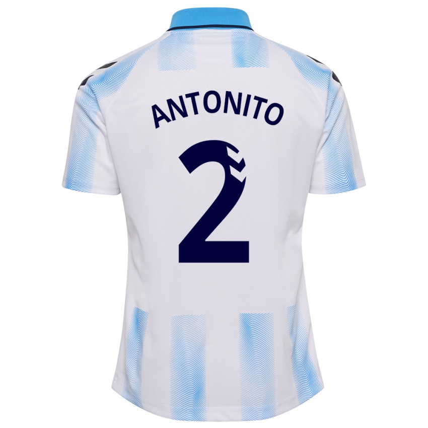 Mujer Camiseta Antoñito #2 Blanco Azul 1ª Equipación 2023/24 La Camisa Chile