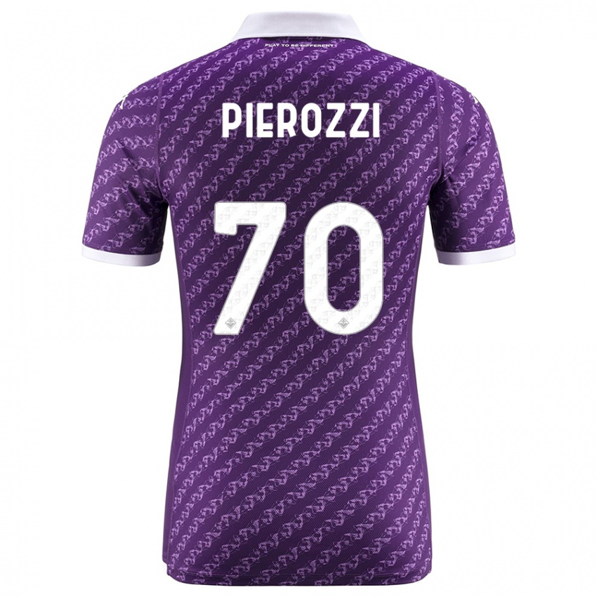 Mujer Camiseta Niccolo Pierozzi #70 Violeta 1ª Equipación 2023/24 La Camisa Chile