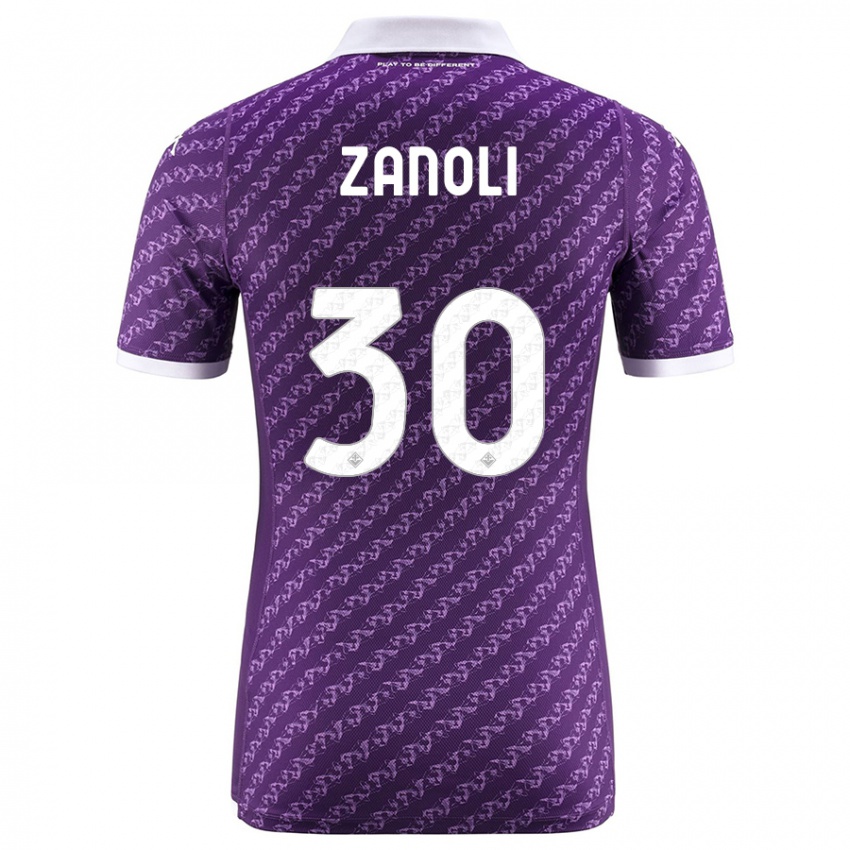 Mujer Camiseta Martina Zanoli #30 Violeta 1ª Equipación 2023/24 La Camisa Chile