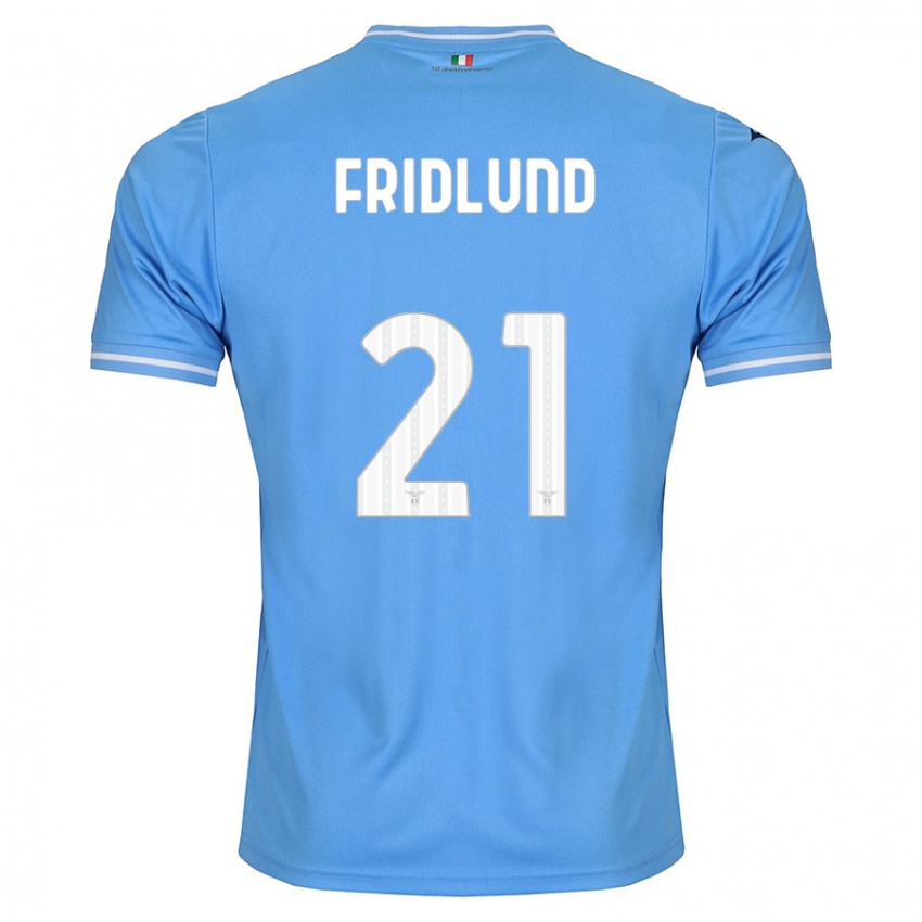Mujer Camiseta Johanne Fridlund #21 Azul 1ª Equipación 2023/24 La Camisa Chile