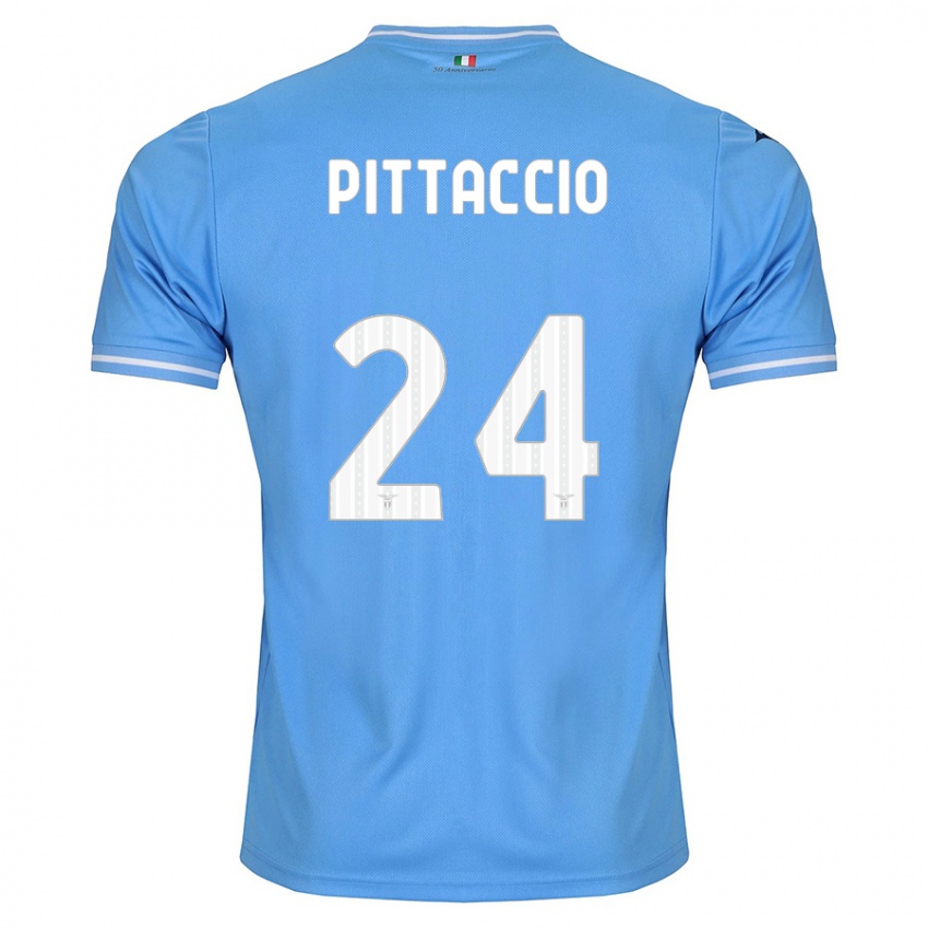 Mujer Camiseta Francesca Pittaccio #24 Azul 1ª Equipación 2023/24 La Camisa Chile