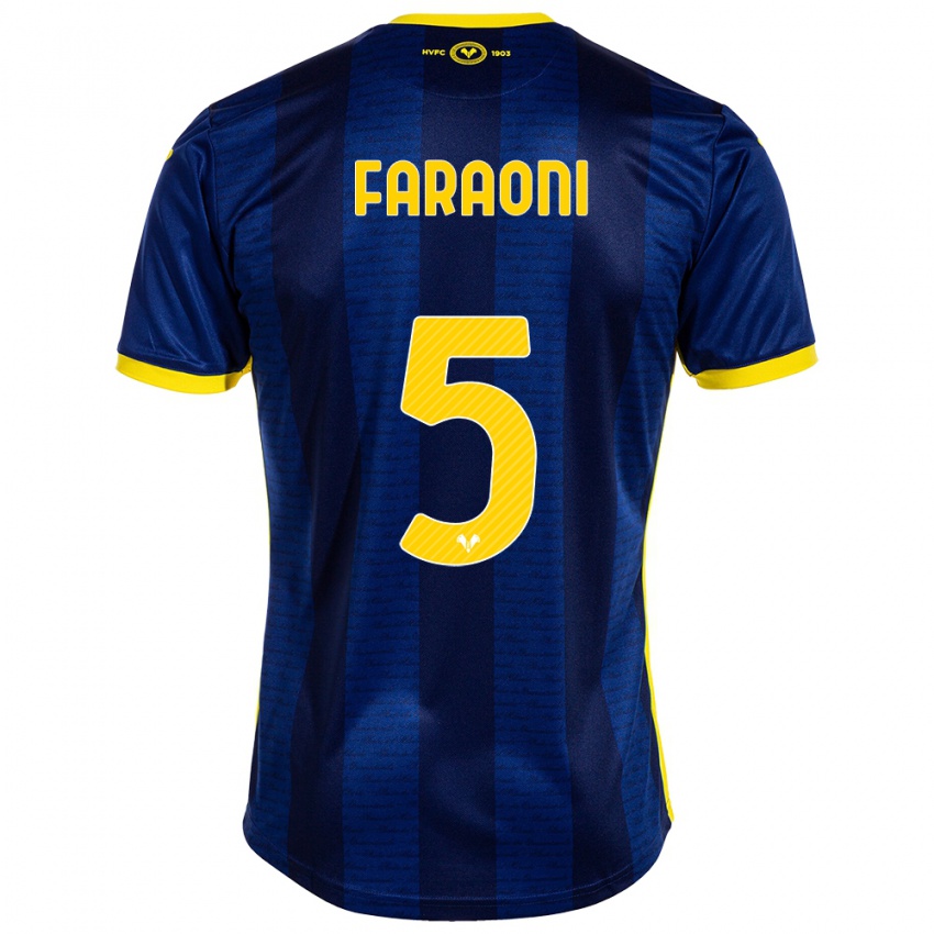 Mujer Camiseta Davide Faraoni #5 Armada 1ª Equipación 2023/24 La Camisa Chile