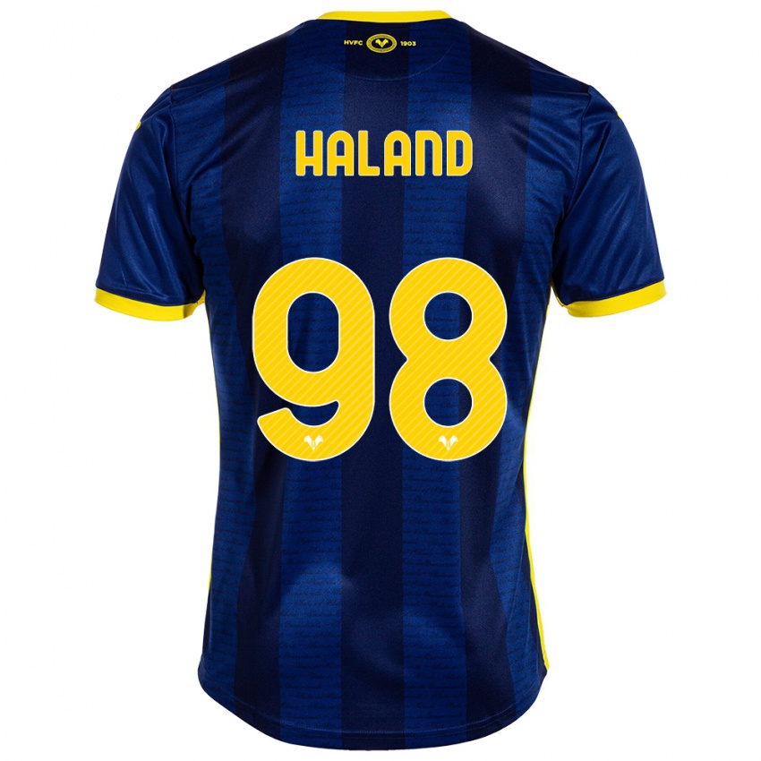 Mujer Camiseta Benedicte Iversen Håland #98 Armada 1ª Equipación 2023/24 La Camisa Chile
