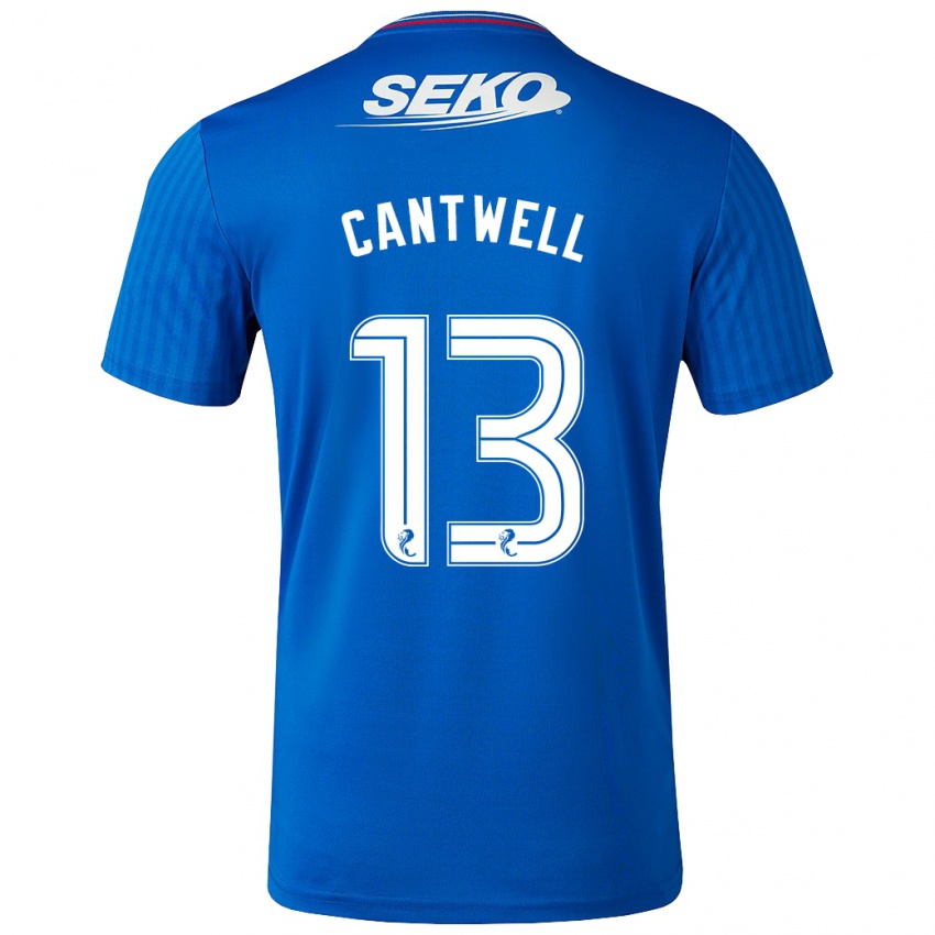 Mujer Camiseta Todd Cantwell #13 Azul 1ª Equipación 2023/24 La Camisa Chile