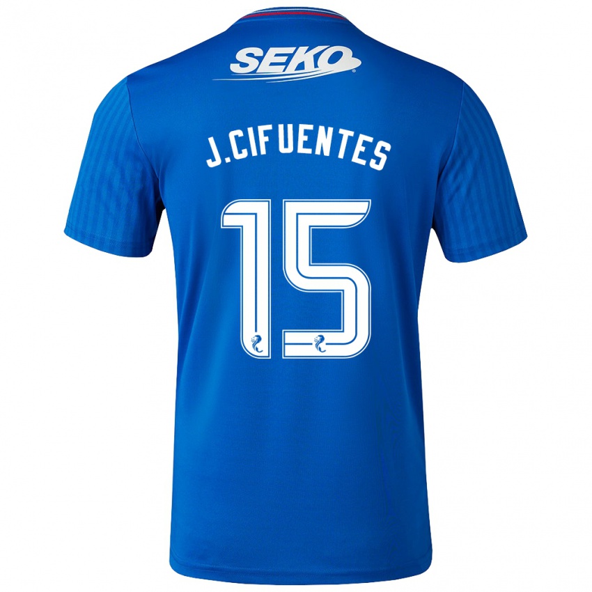 Mujer Camiseta José Cifuentes #15 Azul 1ª Equipación 2023/24 La Camisa Chile