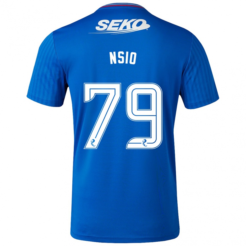 Mujer Camiseta Paul Nsio #79 Azul 1ª Equipación 2023/24 La Camisa Chile