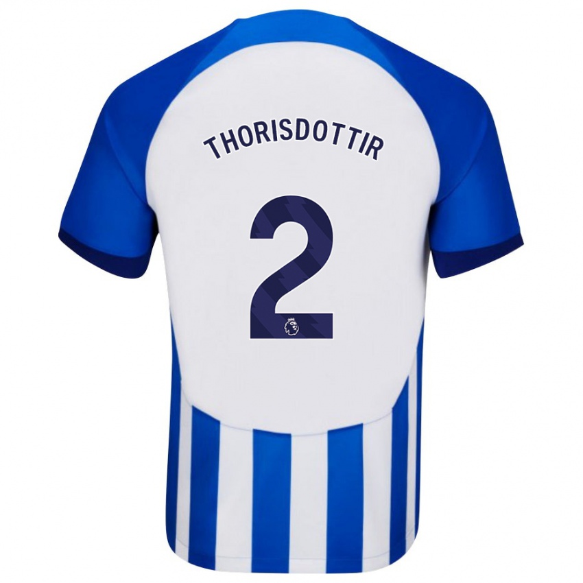 Mujer Camiseta Maria Thorisdottir #2 Azul 1ª Equipación 2023/24 La Camisa Chile