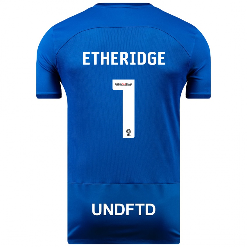 Mujer Camiseta Neil Etheridge #1 Azul 1ª Equipación 2023/24 La Camisa Chile