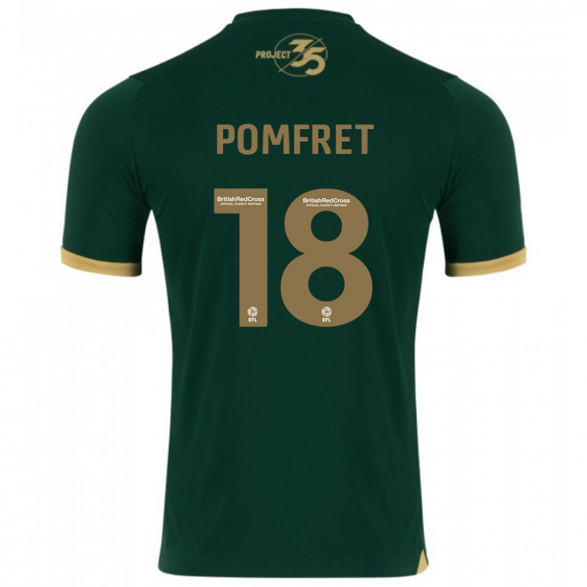 Mujer Camiseta Taya Pomfret #18 Verde 1ª Equipación 2023/24 La Camisa Chile