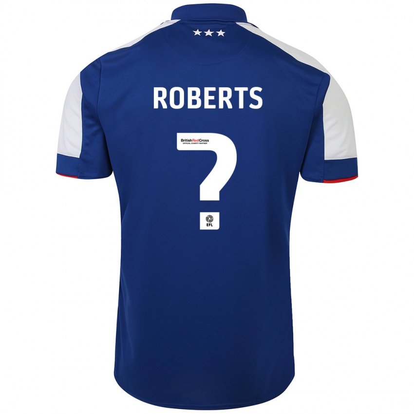 Mujer Camiseta Mathaeus Roberts #0 Azul 1ª Equipación 2023/24 La Camisa Chile