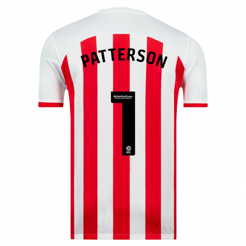Mujer Camiseta Anthony Patterson #1 Blanco 1ª Equipación 2023/24 La Camisa Chile