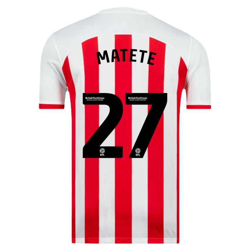 Mujer Camiseta Jay Matete #27 Blanco 1ª Equipación 2023/24 La Camisa Chile