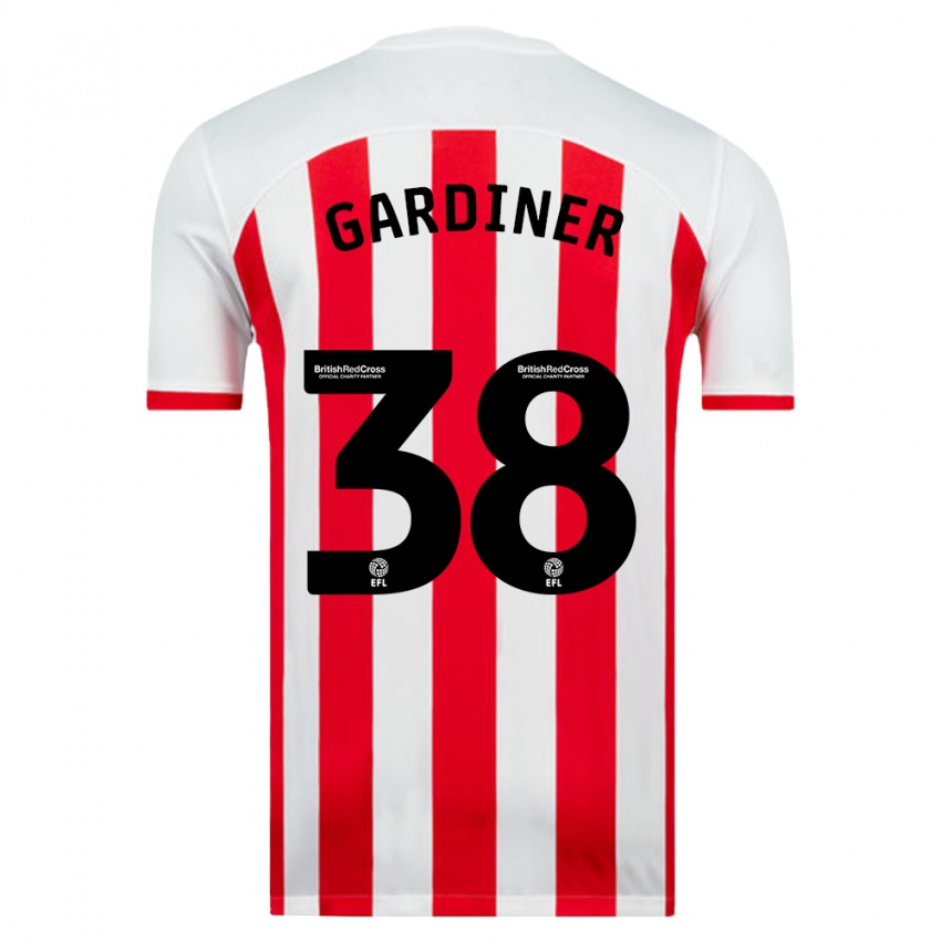 Mujer Camiseta Harry Gardiner #38 Blanco 1ª Equipación 2023/24 La Camisa Chile