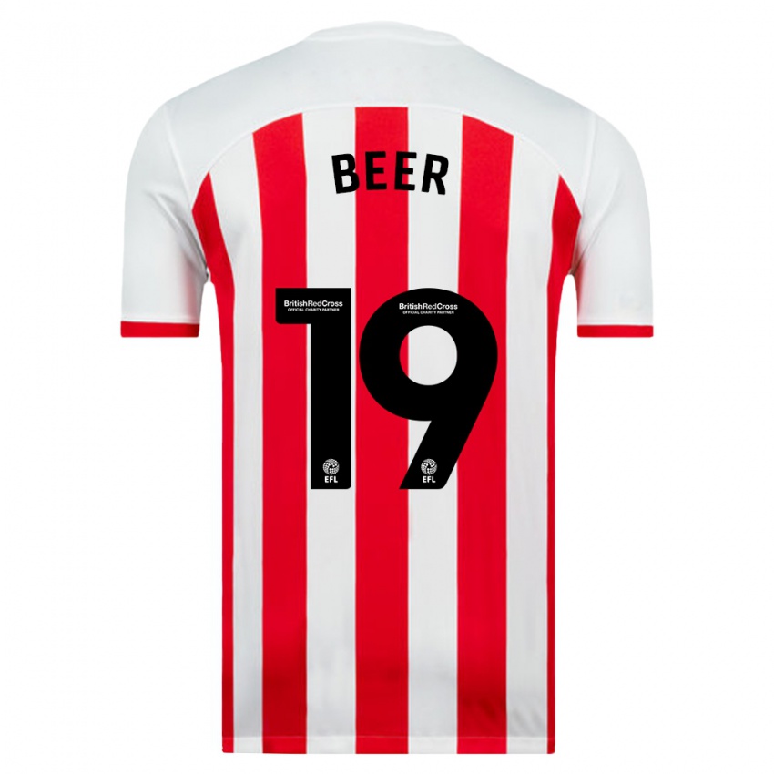 Mujer Camiseta Megan Beer #19 Blanco 1ª Equipación 2023/24 La Camisa Chile