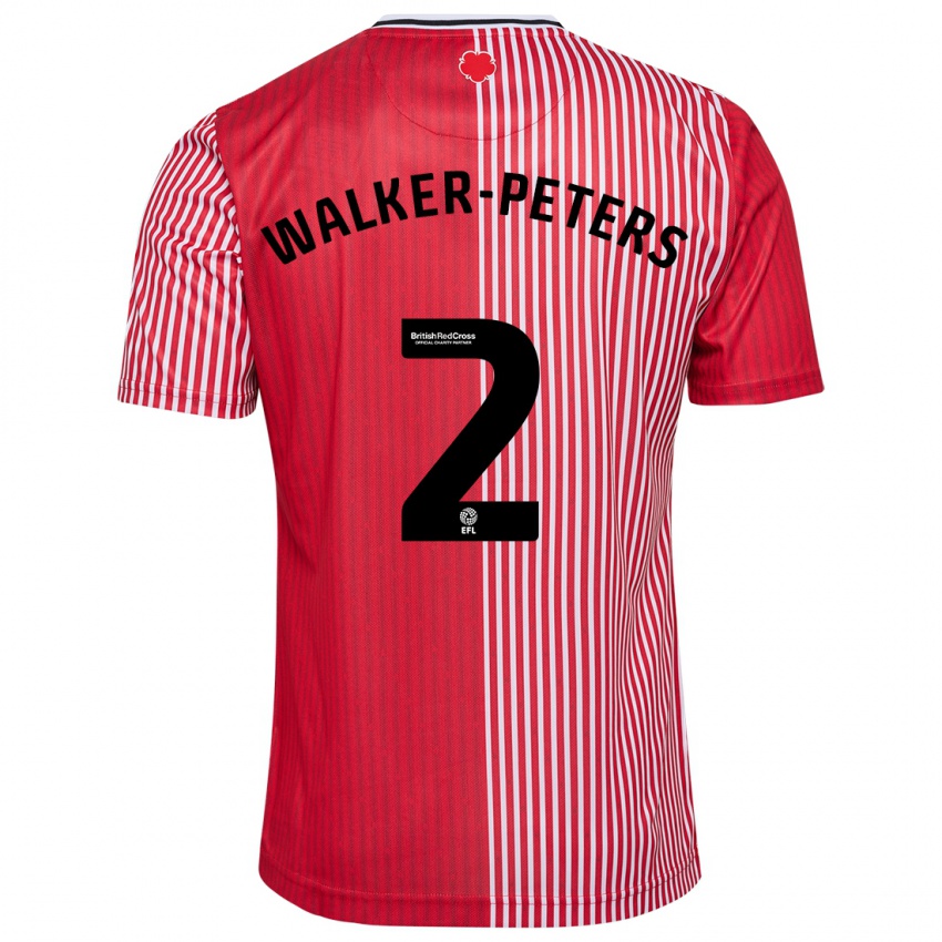 Mujer Camiseta Kyle Walker-Peters #2 Rojo 1ª Equipación 2023/24 La Camisa Chile