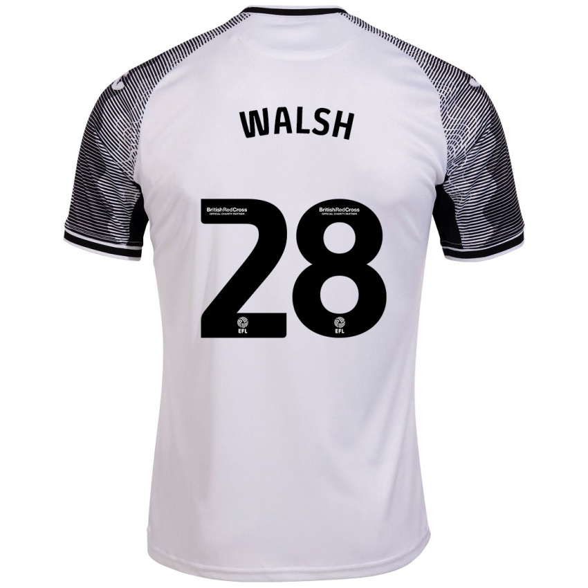 Mujer Camiseta Liam Walsh #28 Blanco 1ª Equipación 2023/24 La Camisa Chile