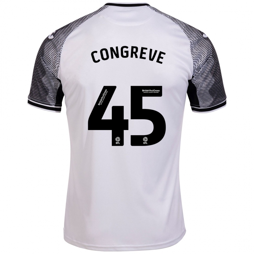 Mujer Camiseta Cameron Congreve #45 Blanco 1ª Equipación 2023/24 La Camisa Chile