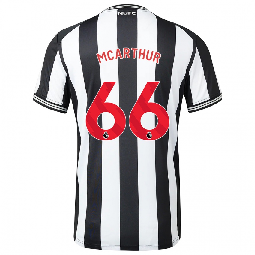 Mujer Camiseta Charlie Mcarthur #66 Blanco Negro 1ª Equipación 2023/24 La Camisa Chile
