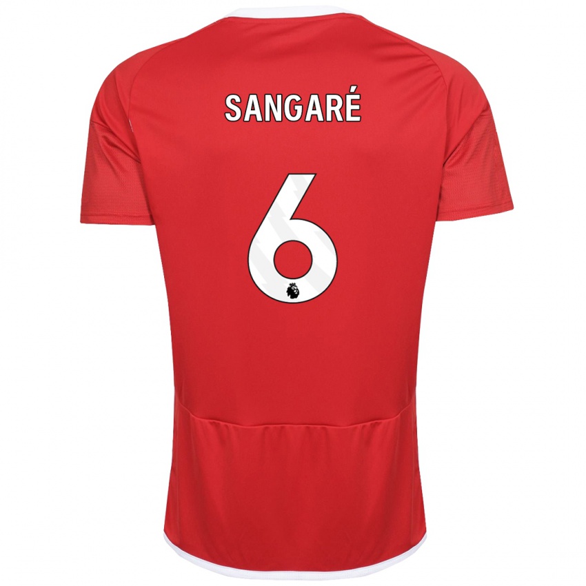 Mujer Camiseta Ibrahim Sangare #6 Rojo 1ª Equipación 2023/24 La Camisa Chile