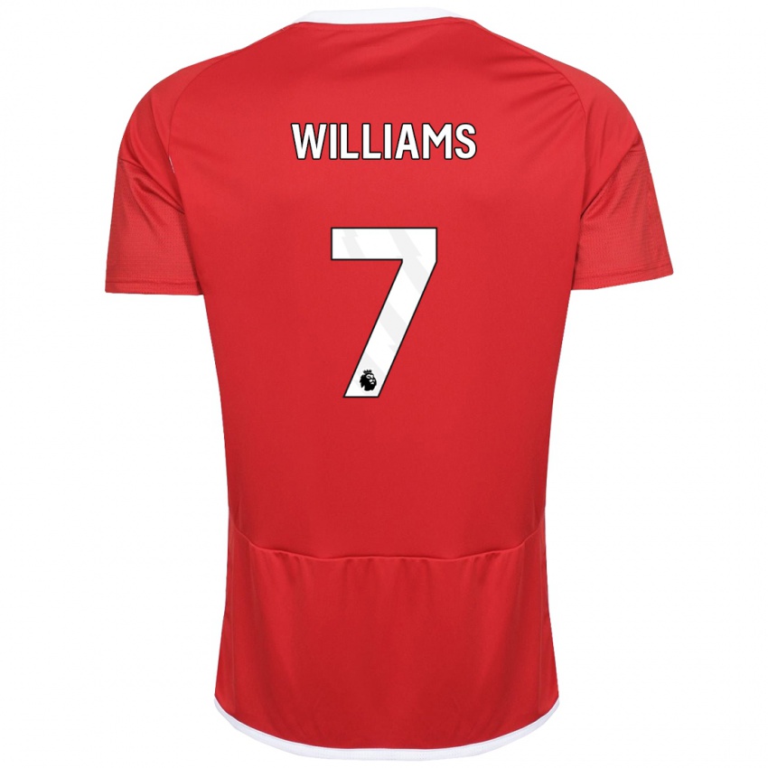 Mujer Camiseta Neco Williams #7 Rojo 1ª Equipación 2023/24 La Camisa Chile