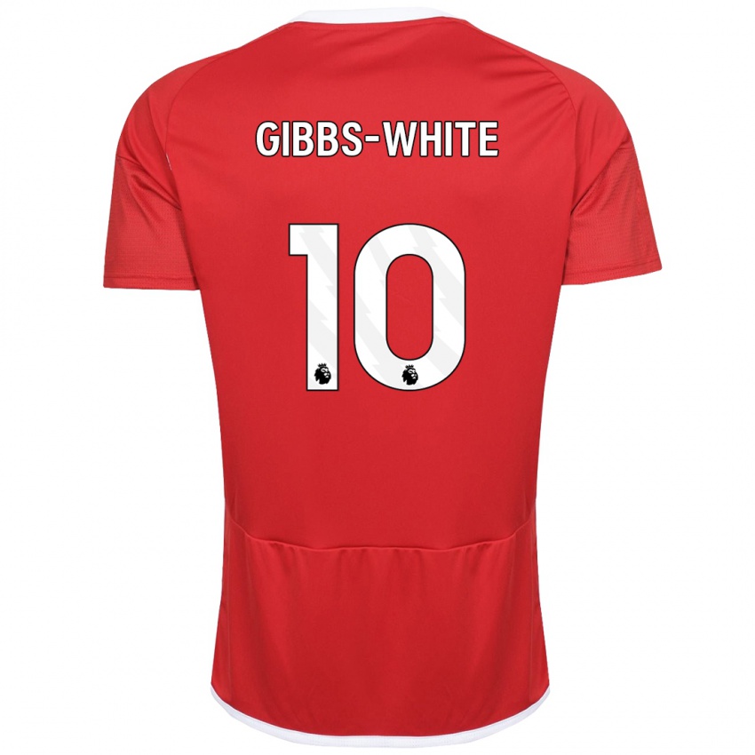 Mujer Camiseta Morgan Gibbs-White #10 Rojo 1ª Equipación 2023/24 La Camisa Chile