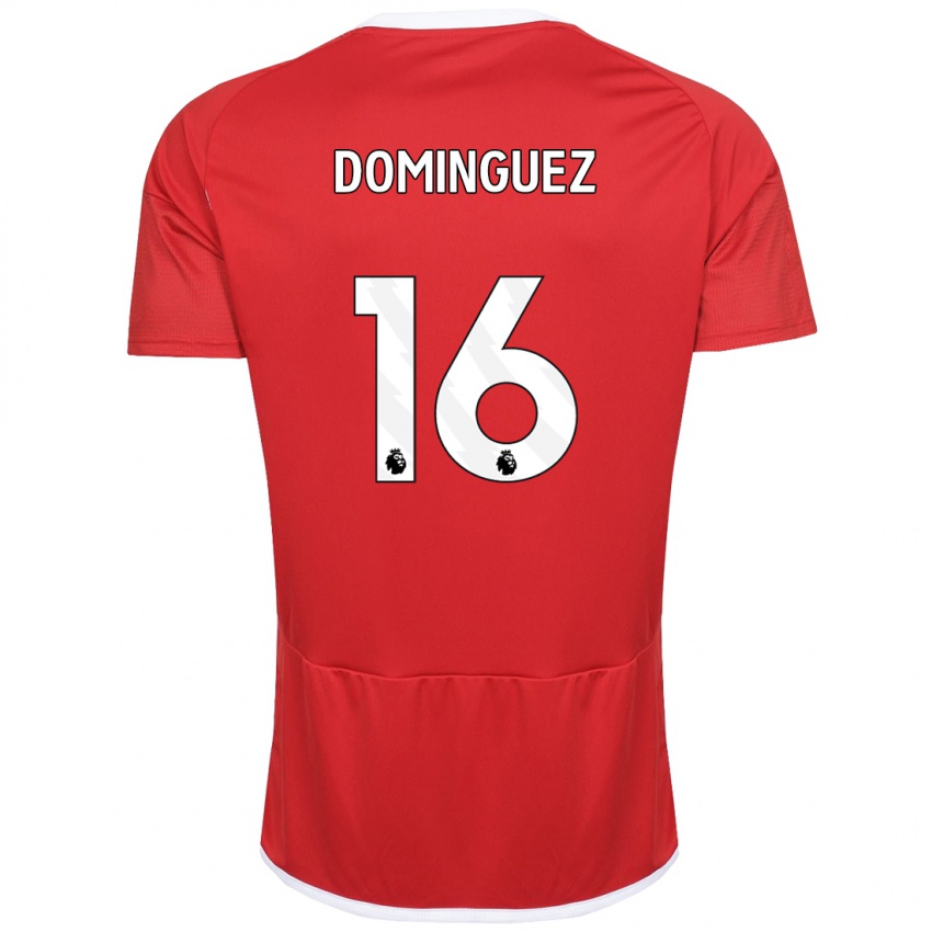 Mujer Camiseta Nicolas Dominguez #16 Rojo 1ª Equipación 2023/24 La Camisa Chile