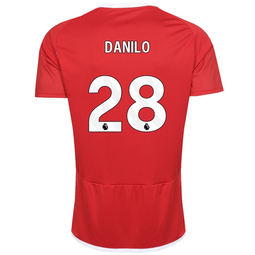 Mujer Camiseta Danilo #28 Rojo 1ª Equipación 2023/24 La Camisa Chile