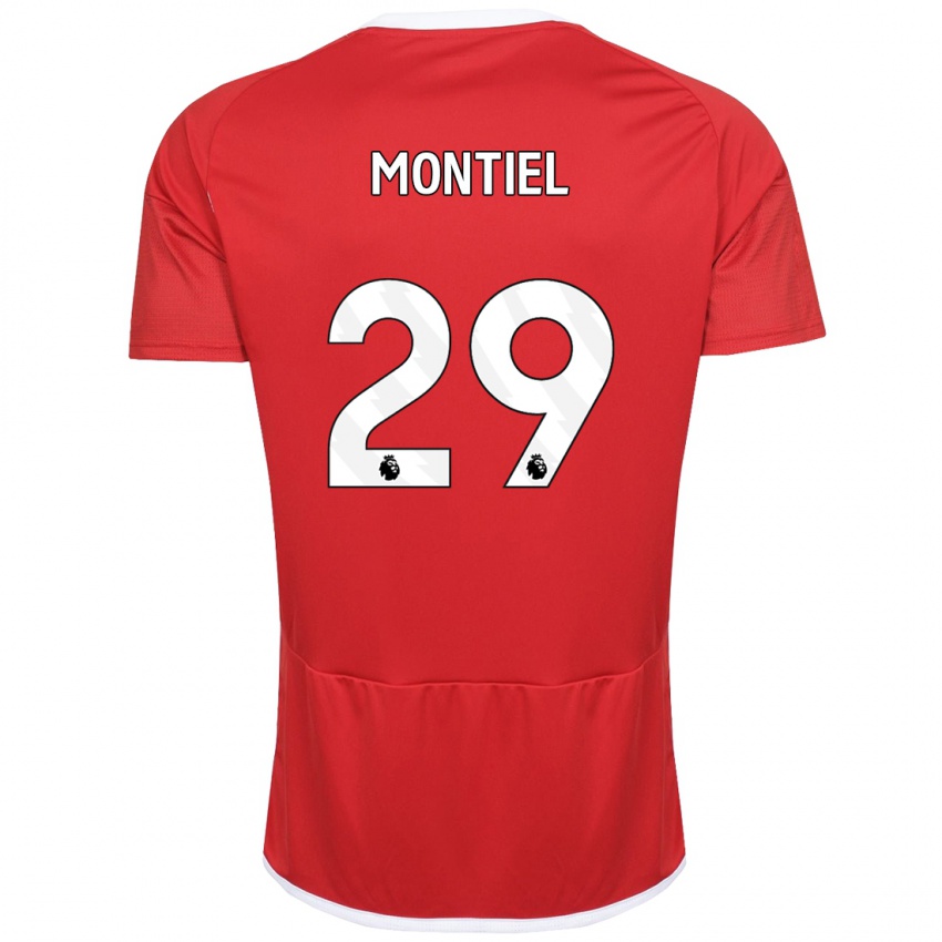 Mujer Camiseta Gonzalo Montiel #29 Rojo 1ª Equipación 2023/24 La Camisa Chile