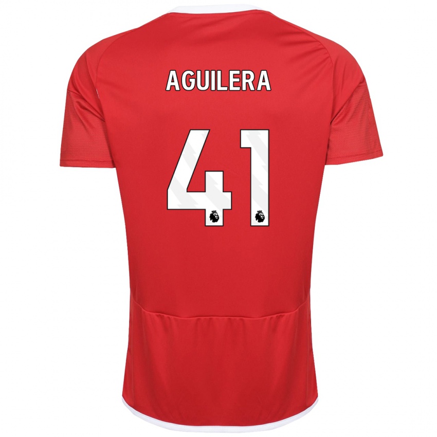 Mujer Camiseta Brandon Aguilera #41 Rojo 1ª Equipación 2023/24 La Camisa Chile