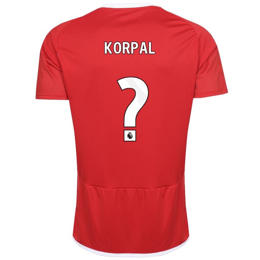 Mujer Camiseta Aaron Korpal #0 Rojo 1ª Equipación 2023/24 La Camisa Chile