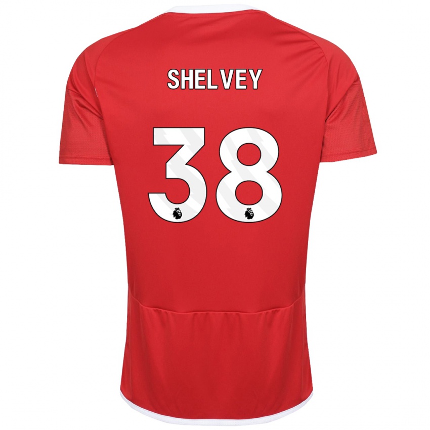 Mujer Camiseta George Shelvey #38 Rojo 1ª Equipación 2023/24 La Camisa Chile