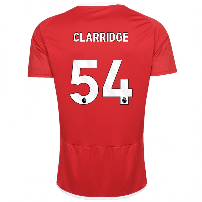 Mujer Camiseta James Clarridge #54 Rojo 1ª Equipación 2023/24 La Camisa Chile